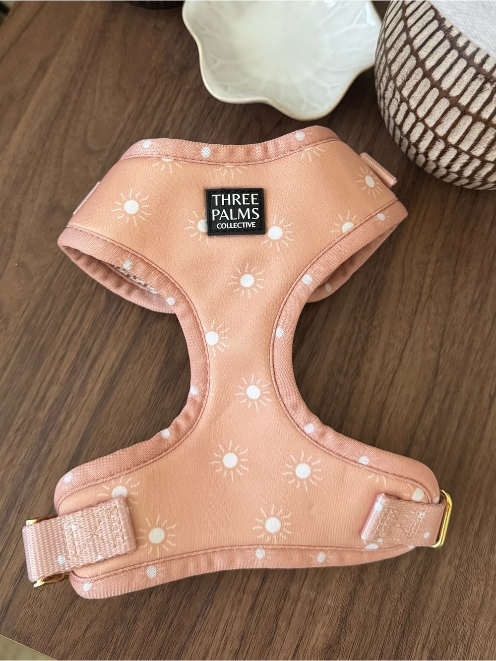 Dog Peach Sun Print Harness